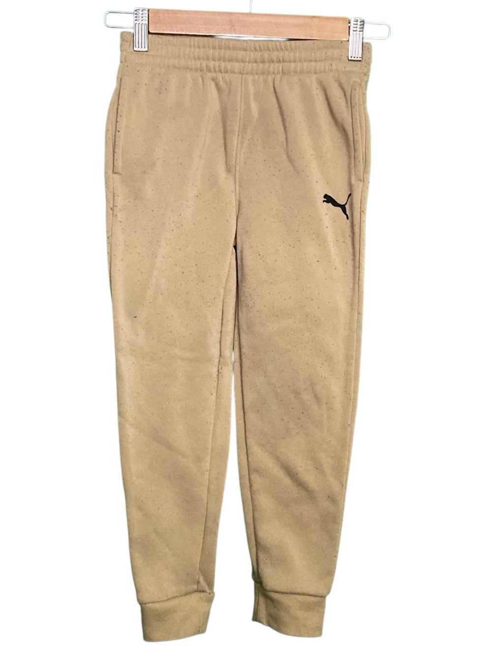 Boy’s Kids Tan Puma Fleece Sweat Pants - Size 7